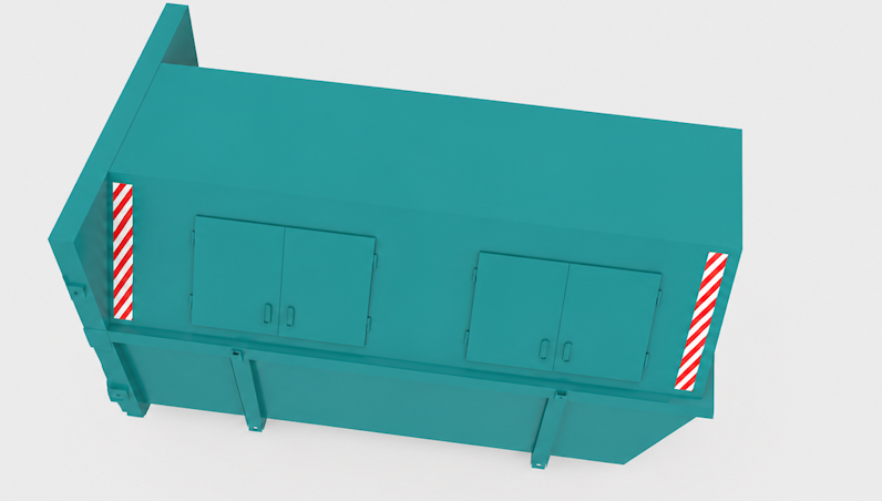Afvalcontainer 10 m³ gesloten